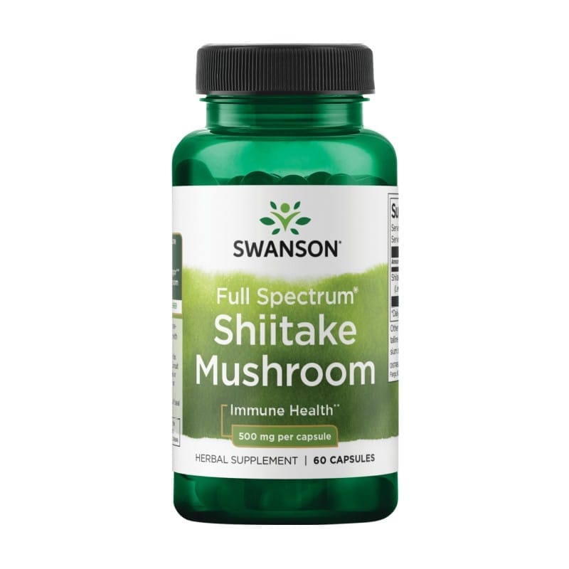 Shiitake gljive Swanson, 500 mg (60 kapsula)