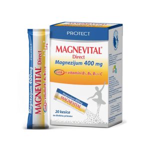 MAGNEVITAL direct magnezijum 400mg+cink+vitamini B1, B6, B12 i C, 20 kesica