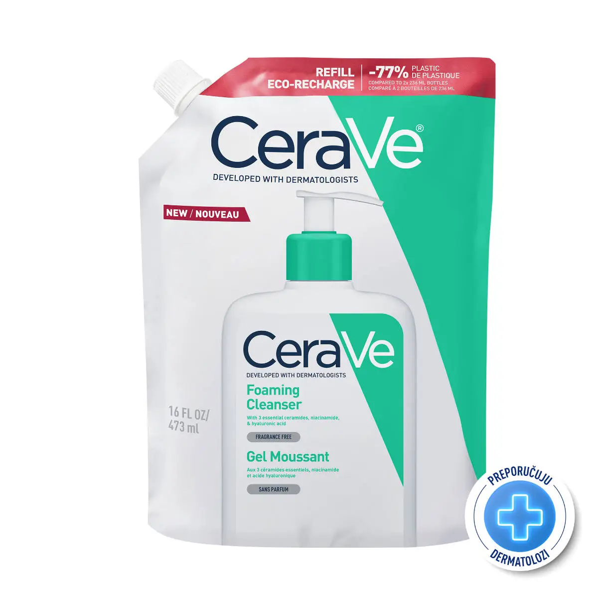 CeraVe Pjenušavi gel za čišćenje 473 ml REFILL - Slika 2