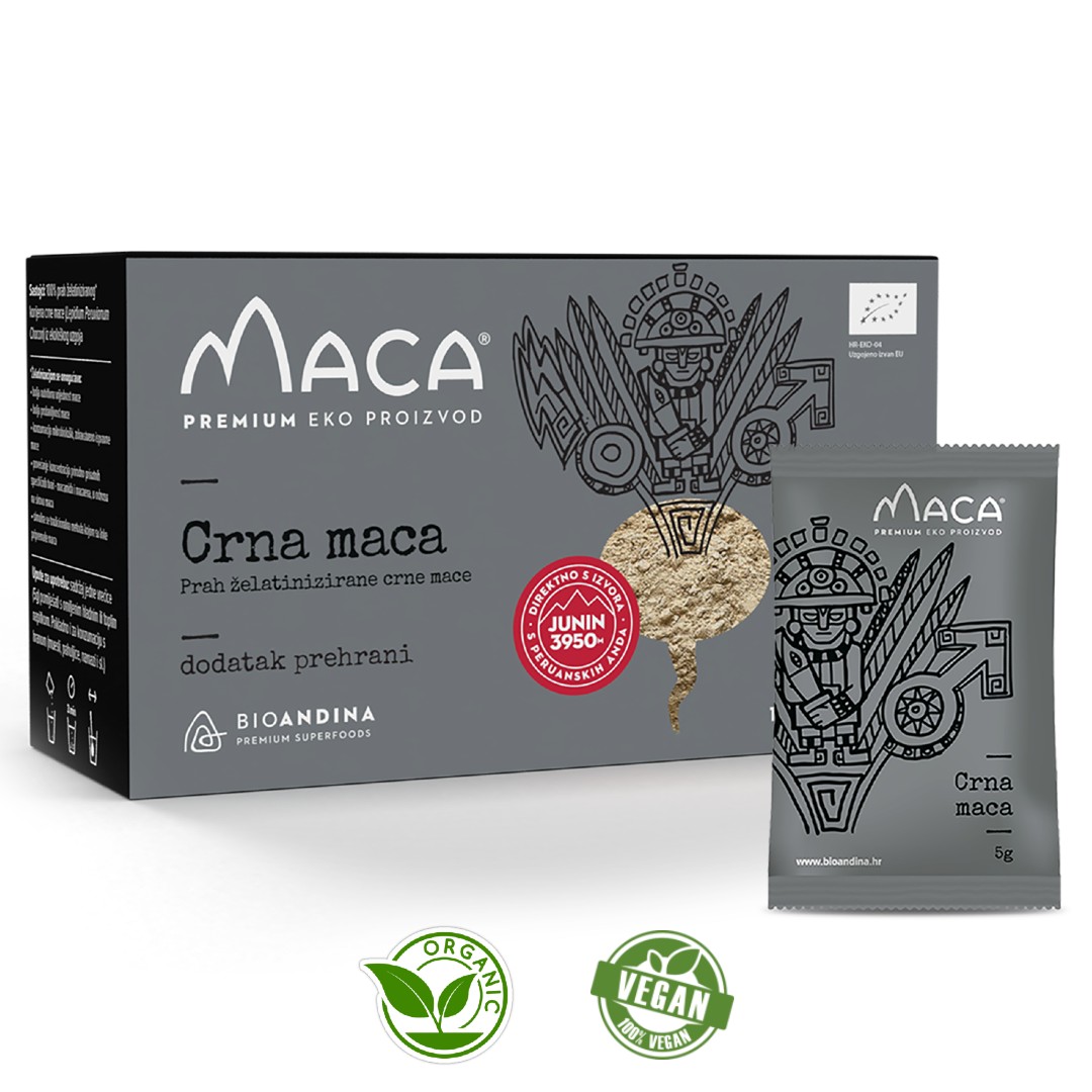 CRNA AKTIVIRANA MACA PRAH 30 VREĆICA, BIOANDINA - Slika 2
