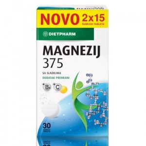 MAGNEZIJ 375 eff tbl a30 Dietpharm – za normalnu funkciju mišića i živčanog sustava, za smanjenje