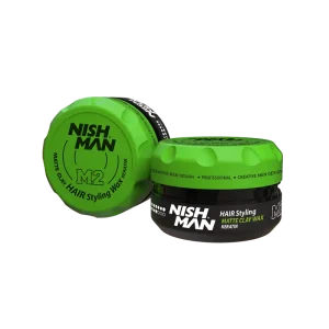 NISHMAN MATTE CLAY HAIR STYLING WAX KERATIN M2 100 ML