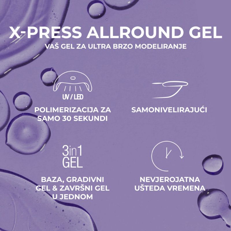 X-press Allround Gel – 30 Sec. – Milky Rose 5g GL100470 - Slika 8