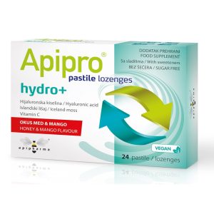 APIPRO HYDRO+ pastile a24  – za hidraciju grla, podršku imunitetu