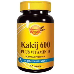 NW Kalcij 600 + vitamin D, 60 tbl