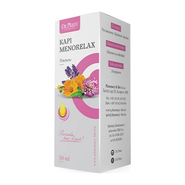 MENORELAX kapi 30ml Pharmacy&Bio – olakšavanje simptoma menopauze, hormonalne neravnoteže, valu - Slika 2