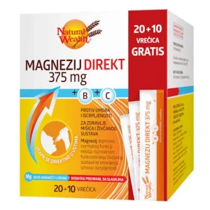 NATURAL WEALTH MAGNEZIJ DIREKT 375MG VREĆICE A20 +10 GRATIS