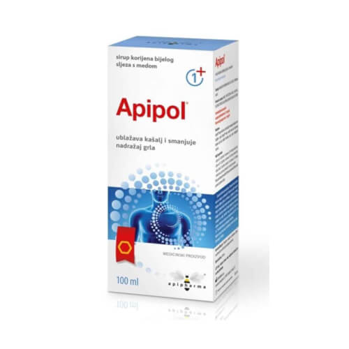 Apipol sirup korijena bijelog sljeza s medom, 100ml - Slika 3