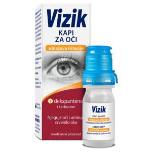 Vizik kapi za oči za ublažavanje iritacija